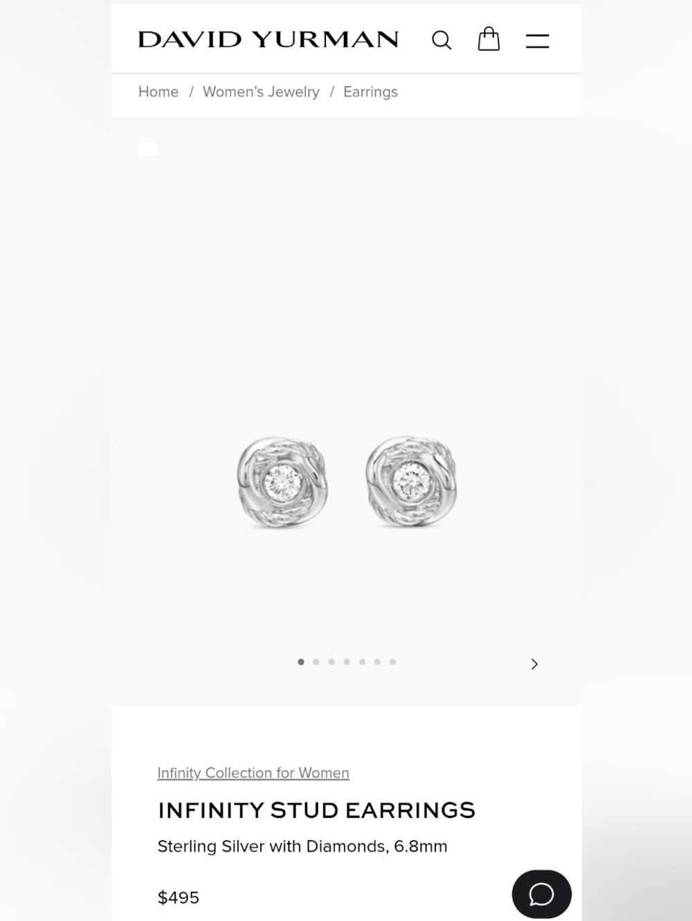 David Yurman Infinity Stud Earrings - Picture 9 of 9